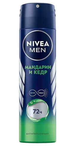 NIVEA MEN антиперспирант мандарин и кедр 150мл спрей 95784